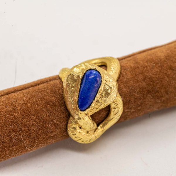 Anello corda annodata con lapis a goccia