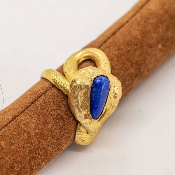 Anello corda annodata con lapis a goccia