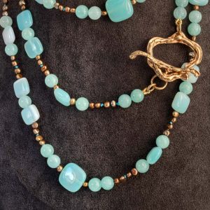 Collana su acquamarine